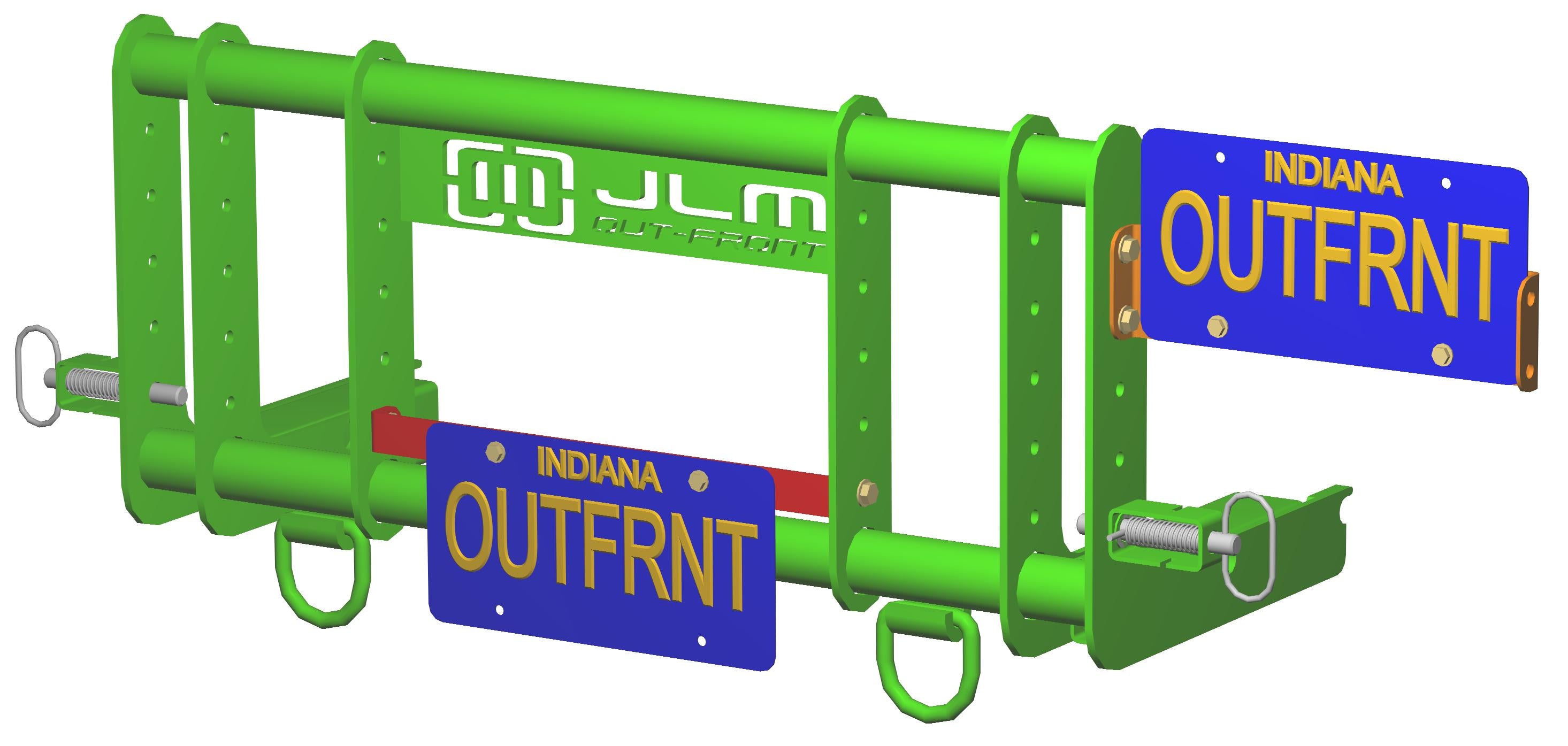 Bolt on license plate brackets