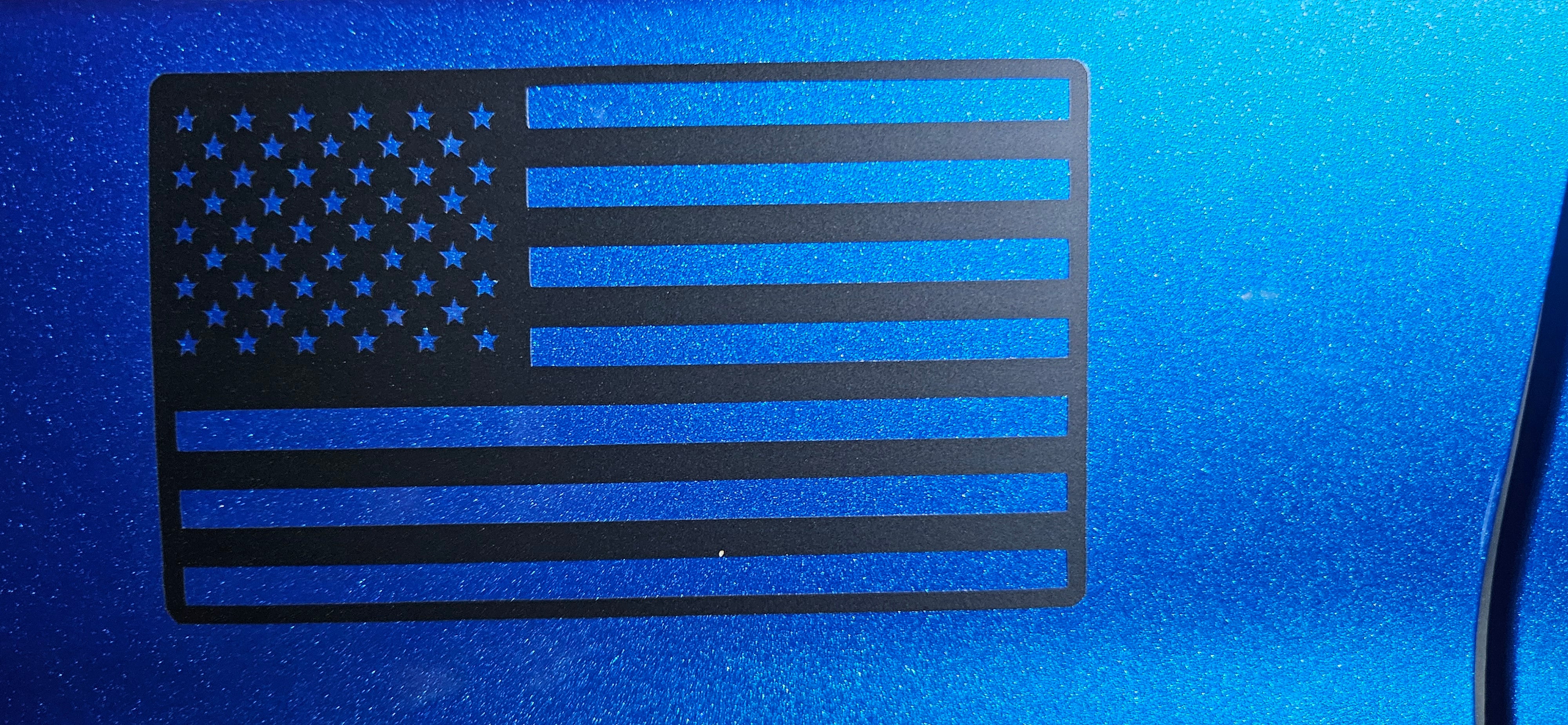 Single color US flag pair.